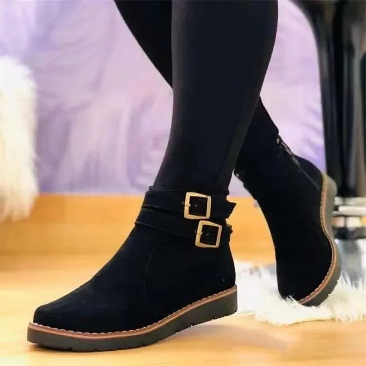 Citlali | Platform Ankle Boots with Buckle Straps for Women