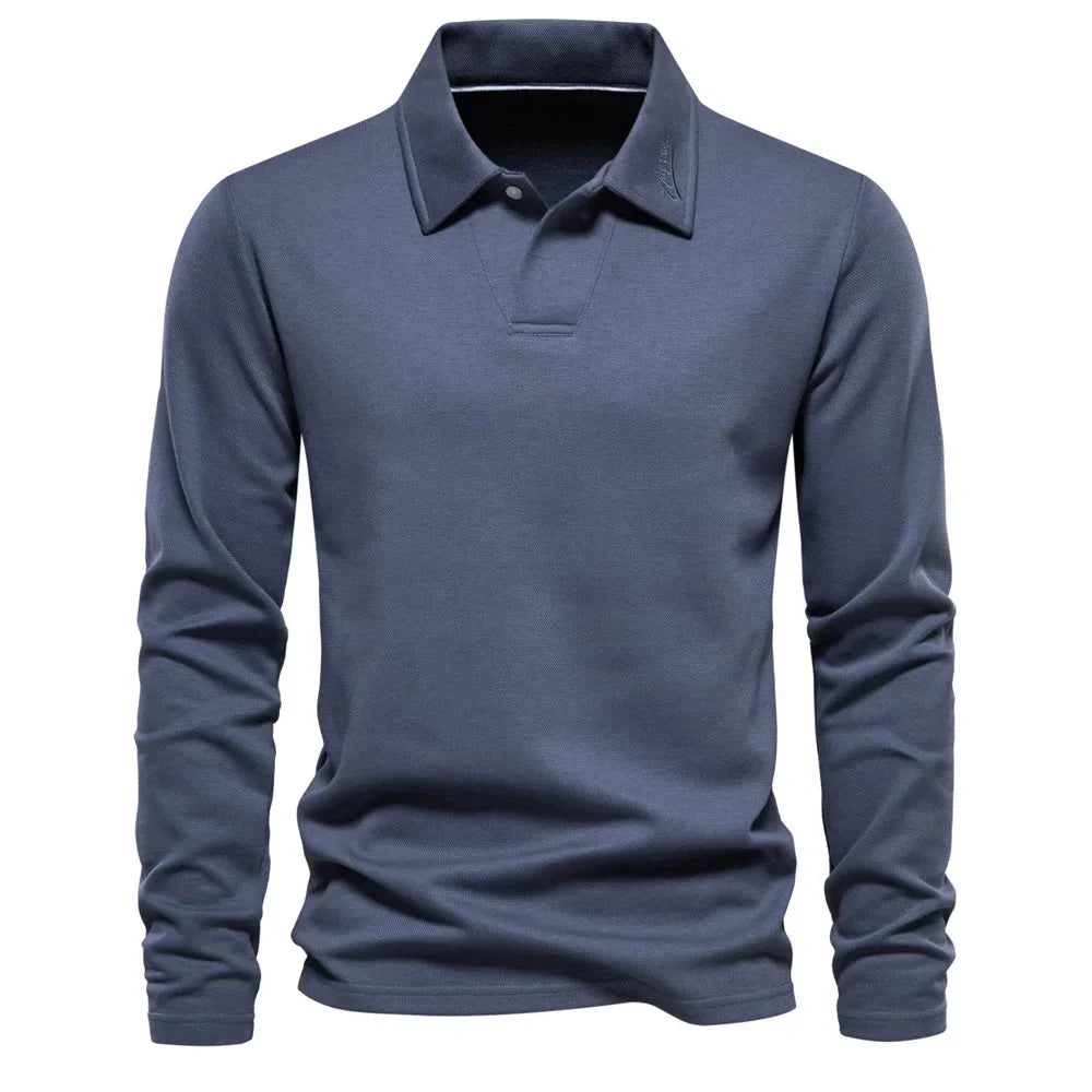 Women's knit button-front collared blouse