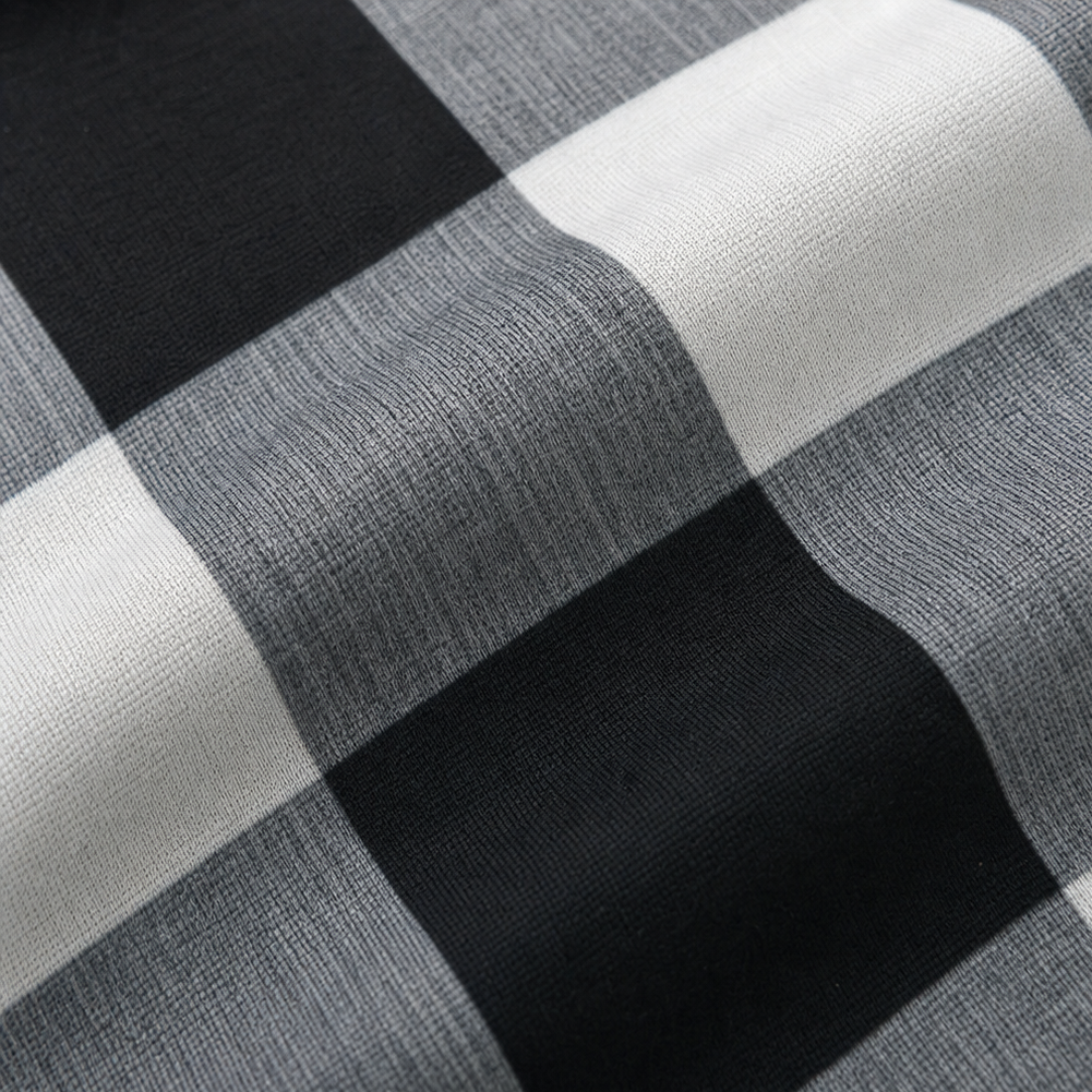 Layerella – Plaid-Detail Faux-Layered Long-Sleeve Tunic