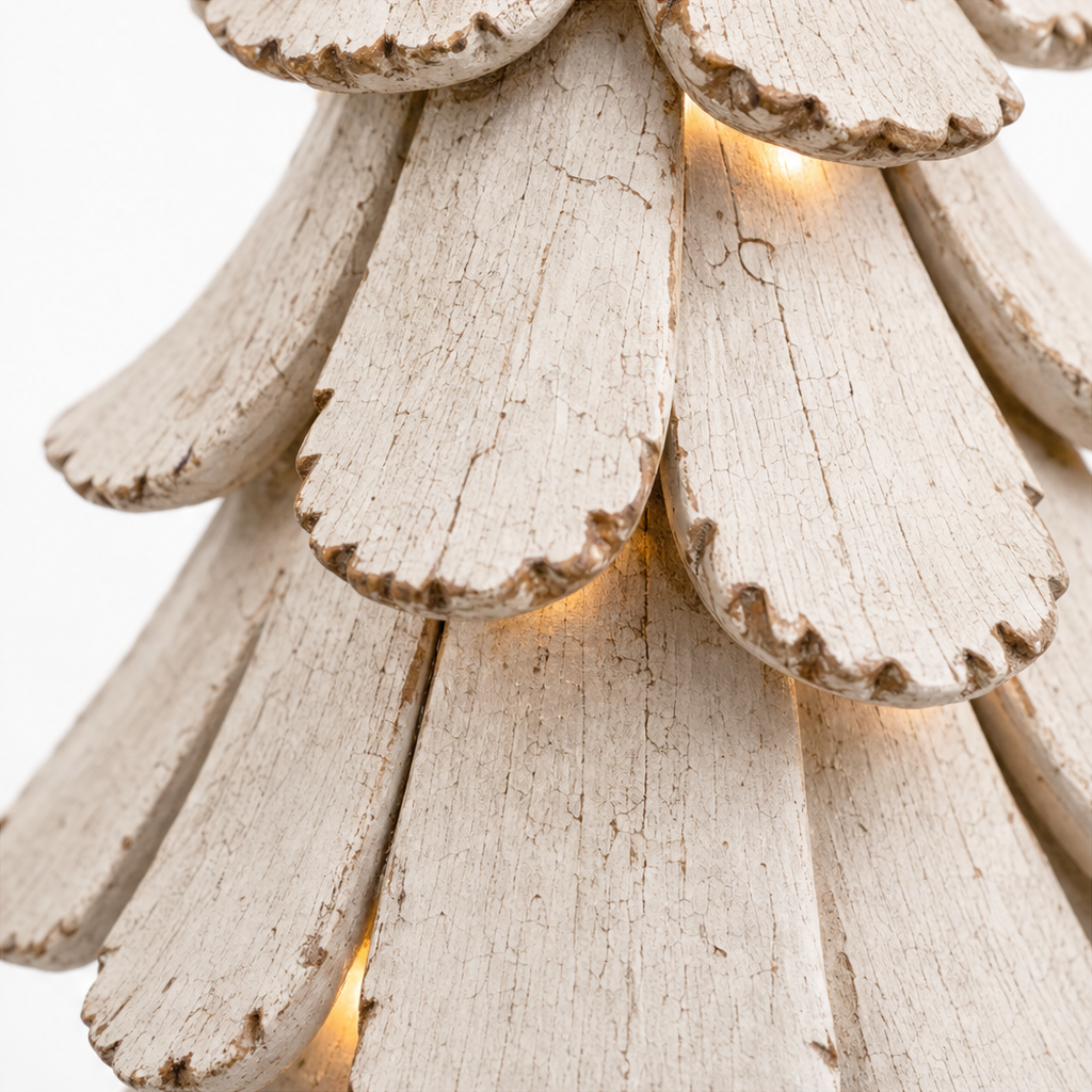 Hearthglow – Lighted Vintage-Style Christmas Tree Figurine (2pcs set)