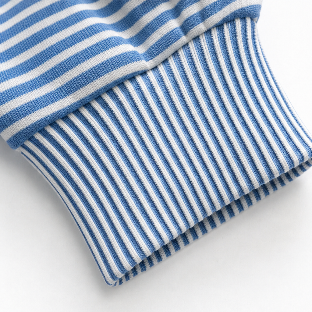 Stripeday – Striped Drawstring Hooded Kangaroo Pocket Hoodie