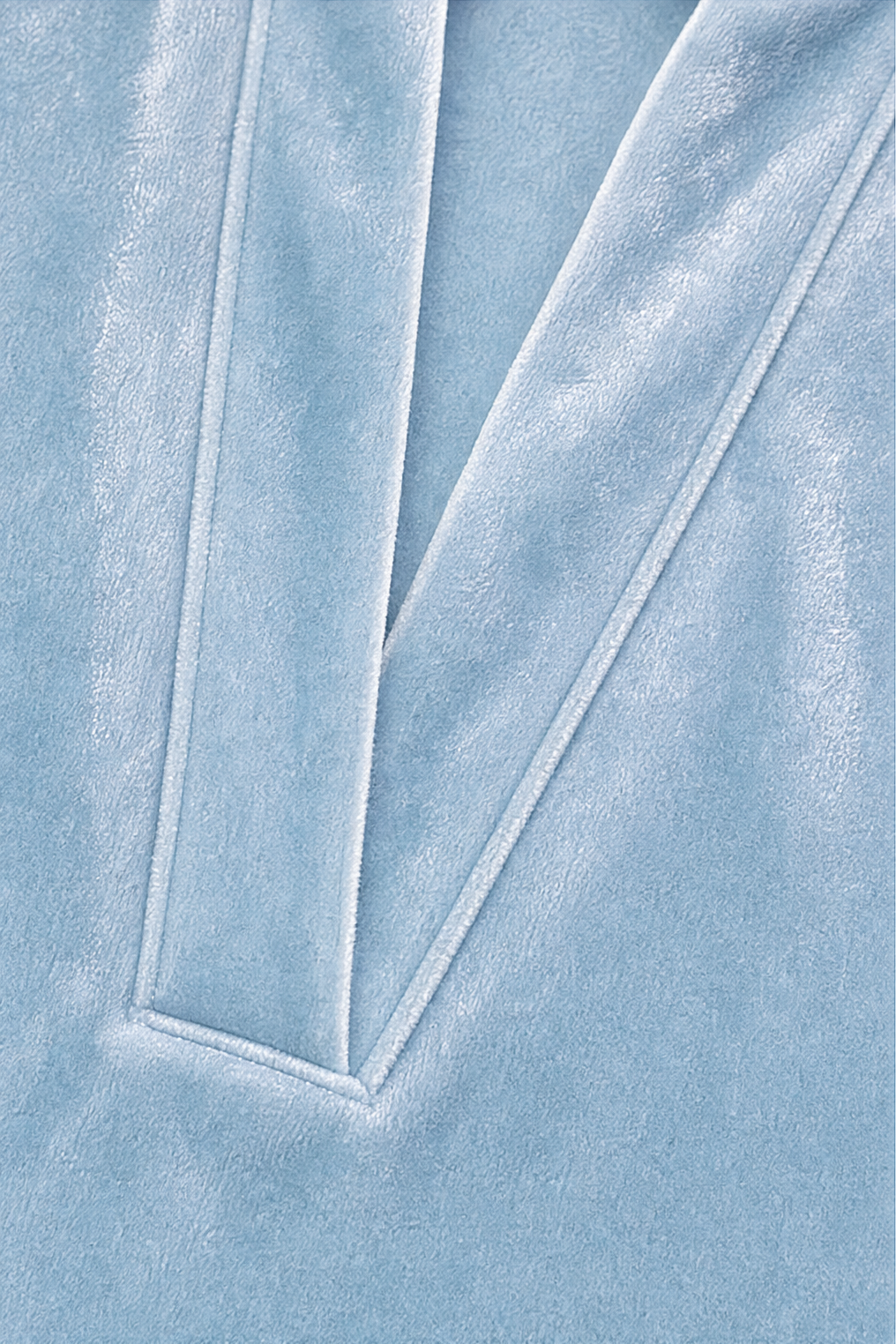 Women's Velvet-Look V Neck Top | Split Neckline, Long Sleeve, Sits At The Hip | Sizes S to 3XL, 6 Colors