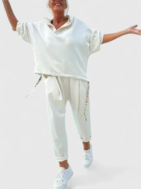 Comfortable hooded sweatshirt set