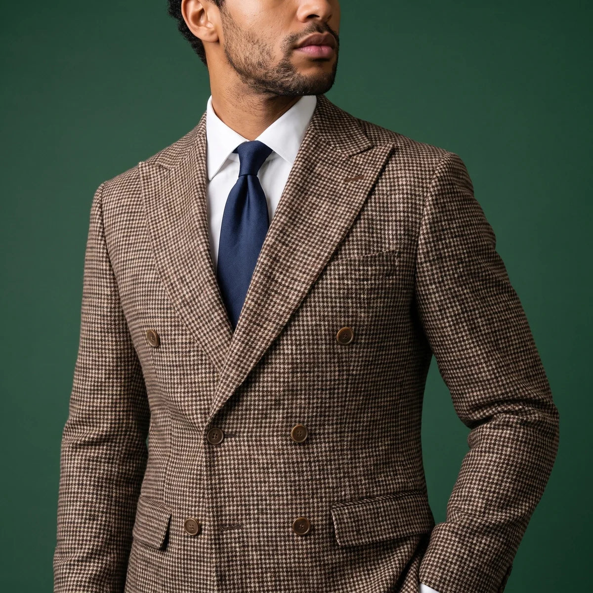 Conrad Houndstooth Double Breasted Blazer