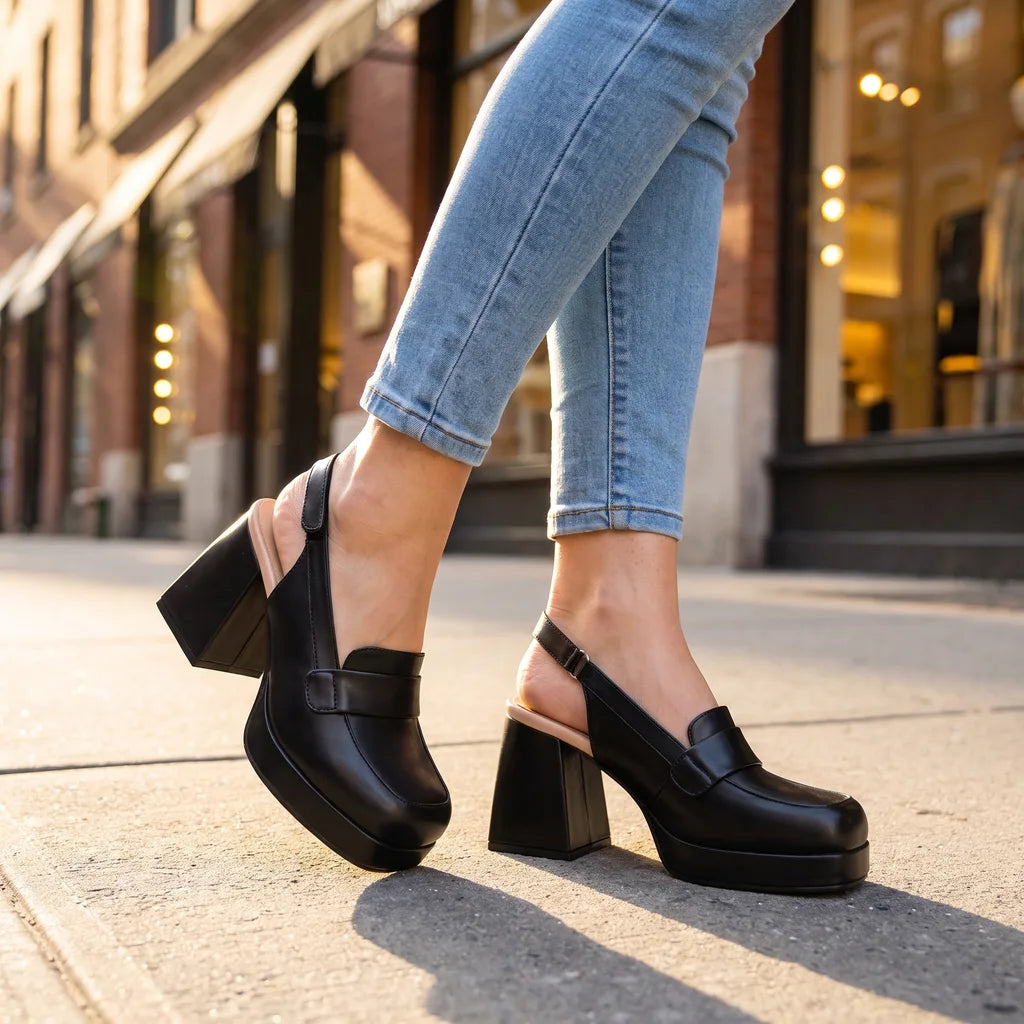 Courtney | Women's Retro Orthopedic Slingback Heels