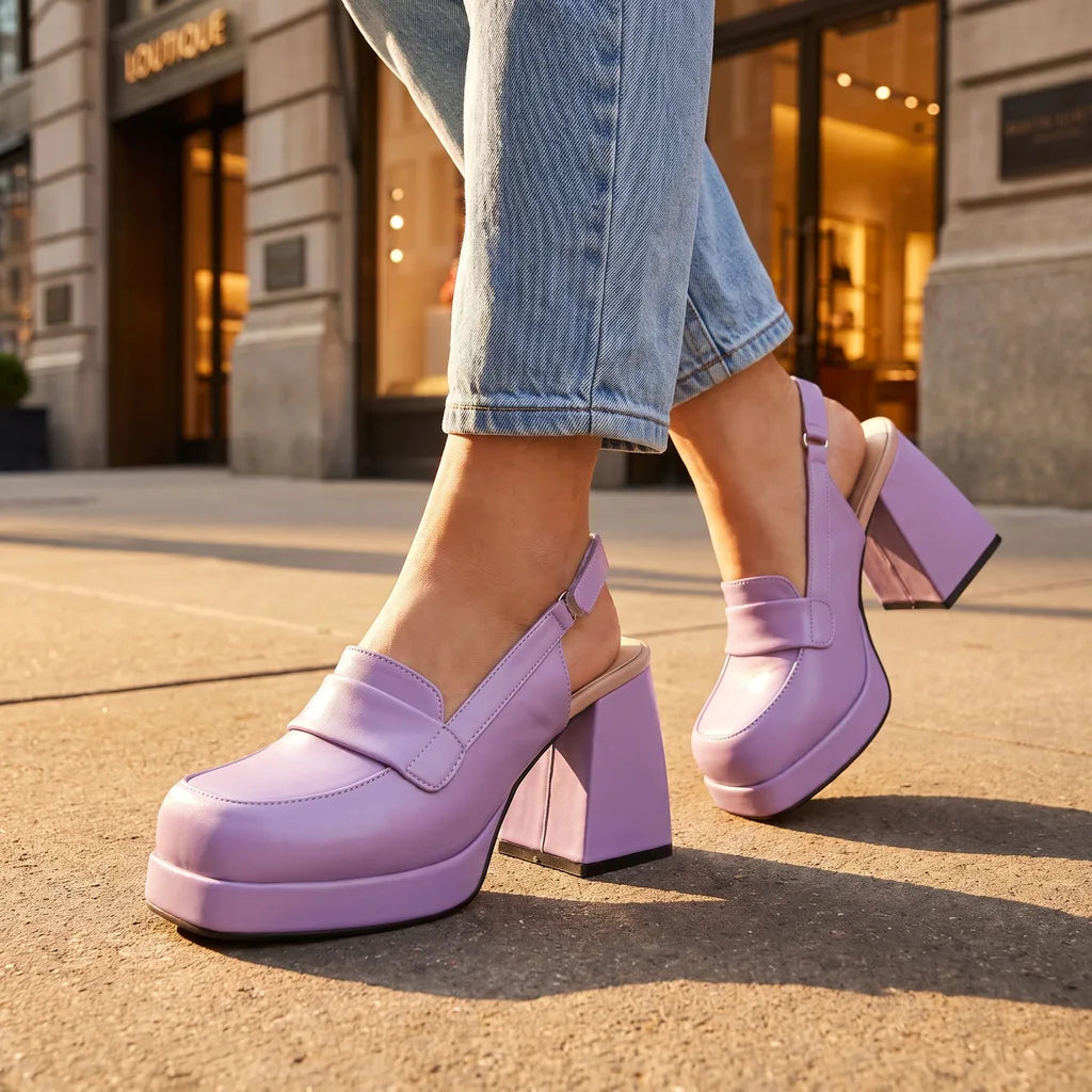 Courtney | Women's Retro Orthopedic Slingback Heels