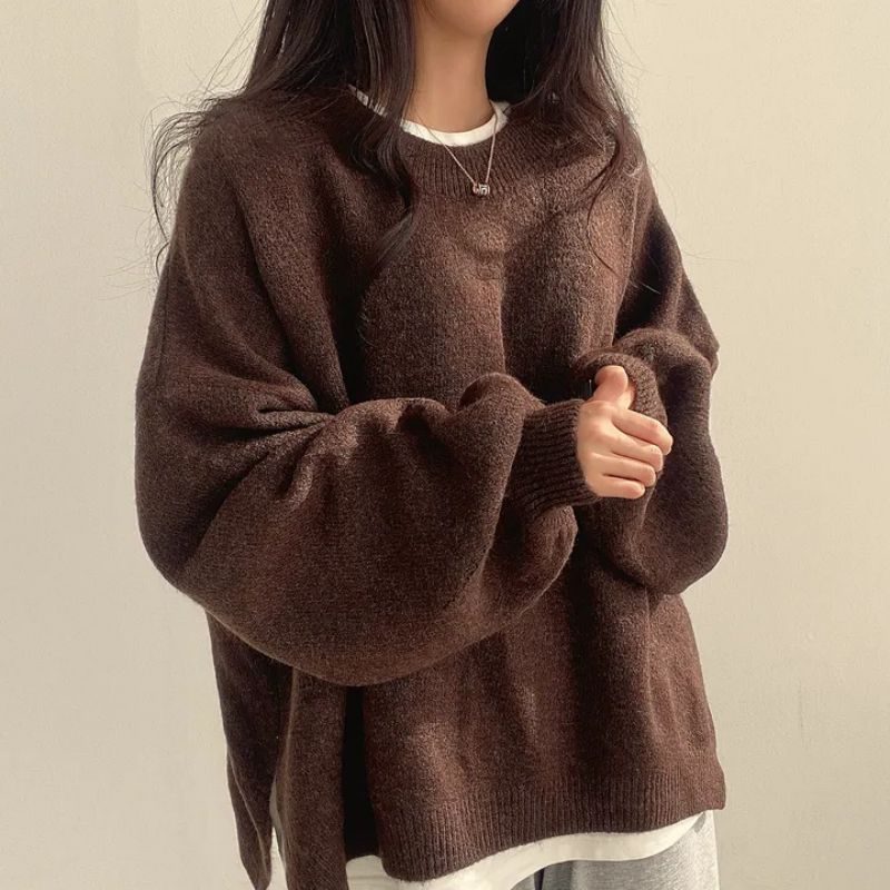 Celine | Oversized Sweater with Crew Neck for Women
