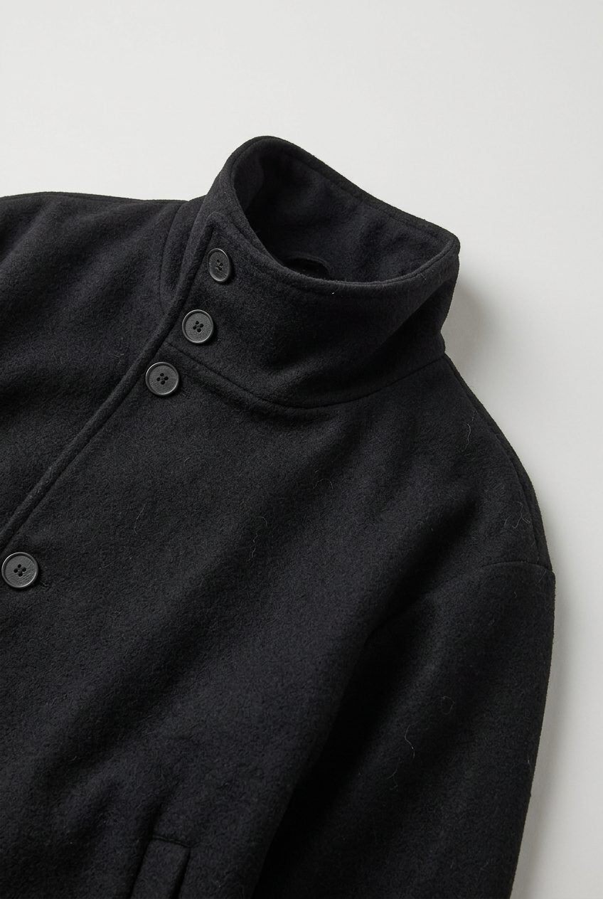 Leighton | Wool Cropped Button-Front Coat for Women