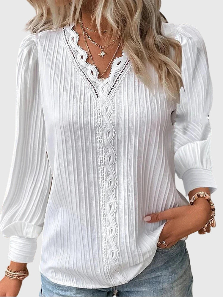 Andrea | Womens Pullover Blouse with Tailored Silhouette | Easy Care, Dress Up or Down | Black, Blue, Green and More S-4XL