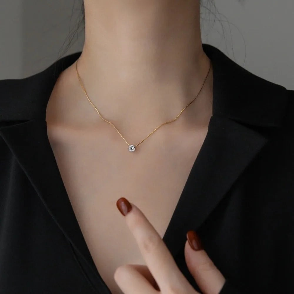 Moissanite | Women's Necklace with Moissanite Stones