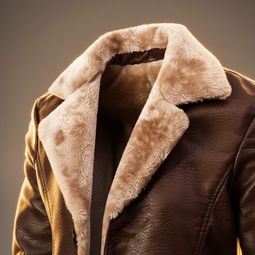 Marshall | Mens Leather Coat with Shearling Lining | Natural Grain Leather, Fully Lined | Oak Brown, Obsidian Black XS-4XL