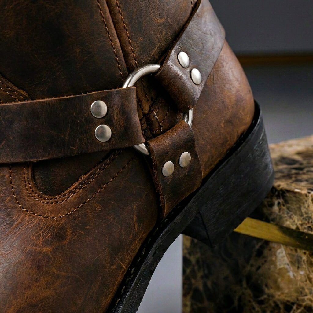 Victor | Mens Genuine Leather Boots for Colder Days | Cushioned Insoles, Slip-Resistant Grip | Brown, Black US 7-12.5
