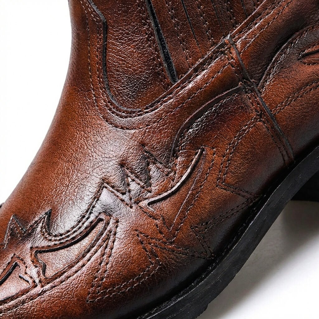Hawkins | Mens Italian Leather Vintage Boots | Cushioned Insoles, Slip-Resistant Outsole | Cognac Brown, Black US 6-14.5