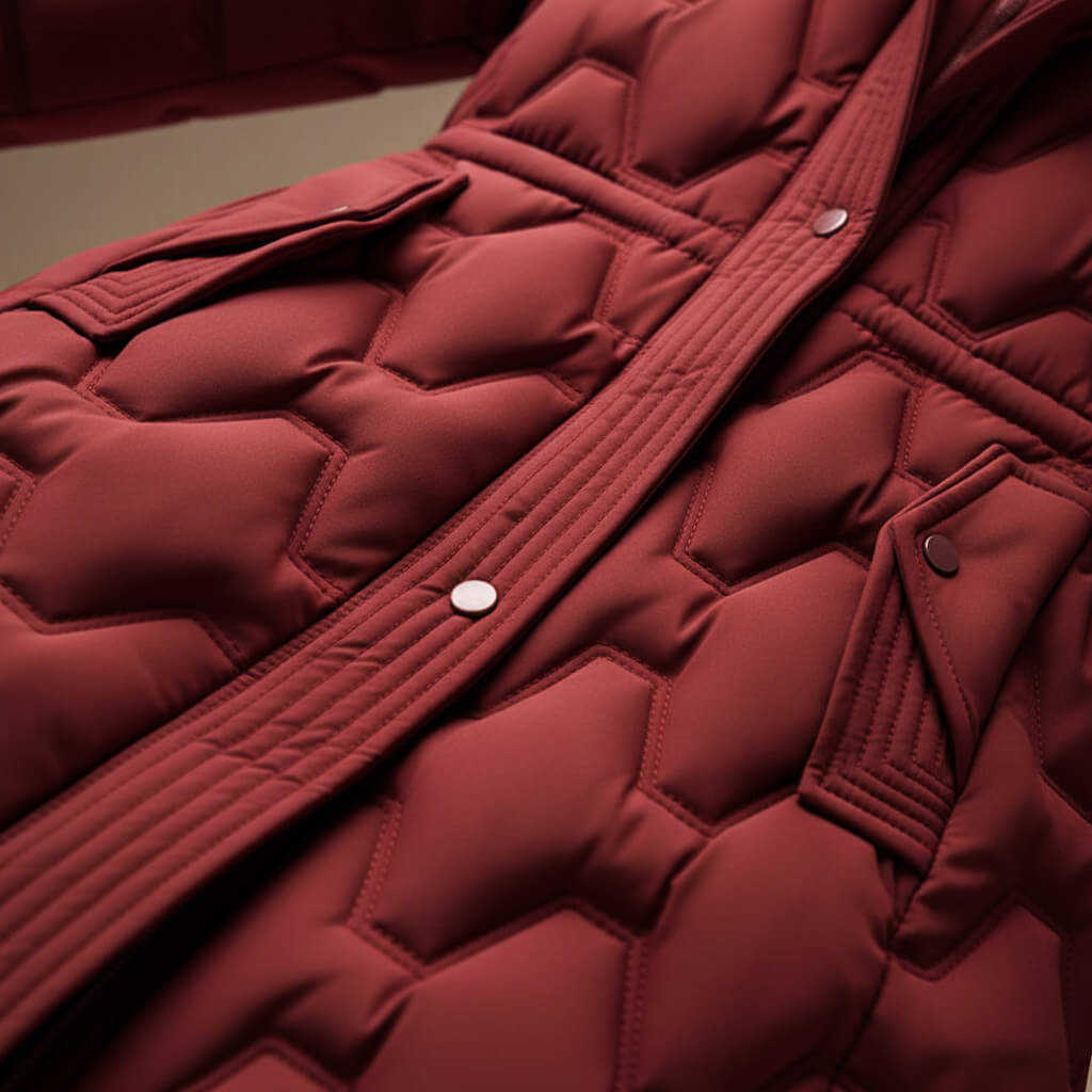 Kristy | Womens Quilted Hooded Winter Coat | Lightweight Filling, Zip and Snap Closure | Red, Brown, Black and More XS-XL