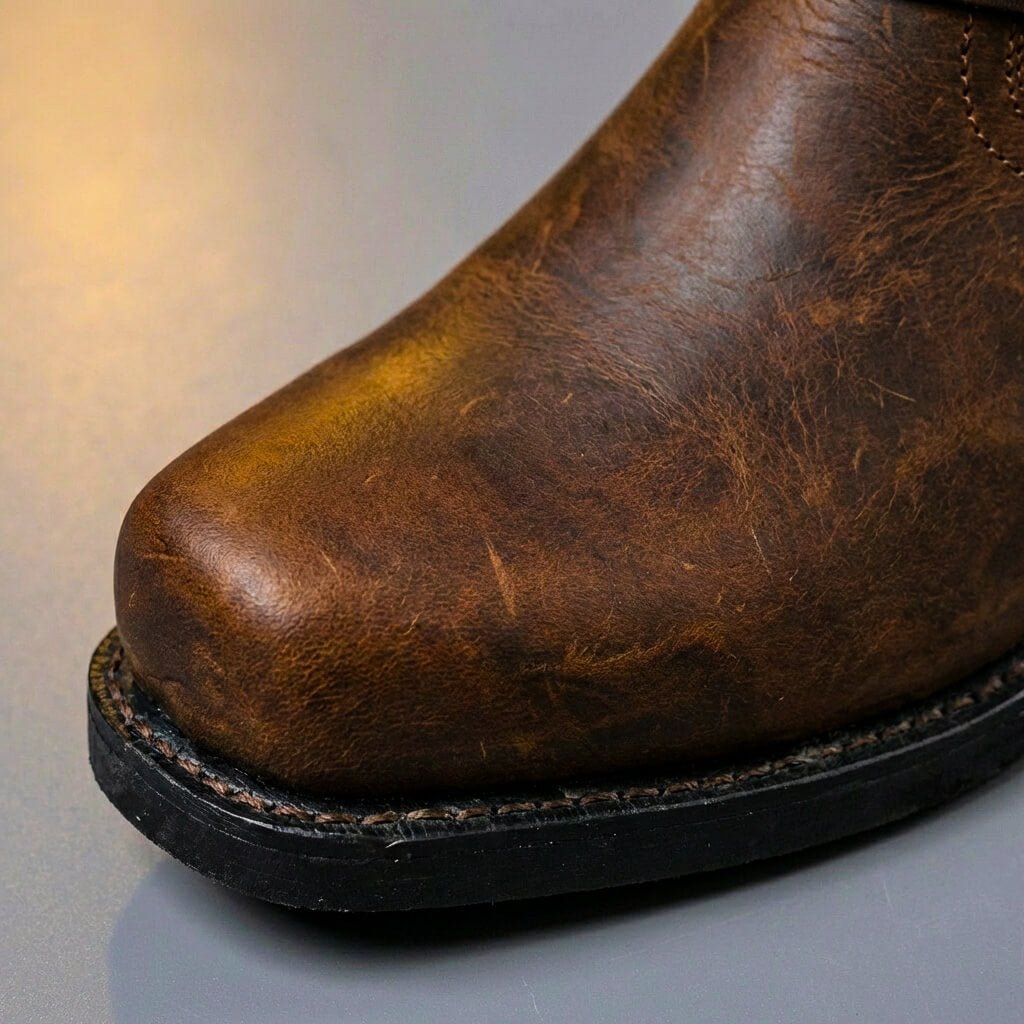 Victor | Mens Genuine Leather Boots for Colder Days | Cushioned Insoles, Slip-Resistant Grip | Brown, Black US 7-12.5