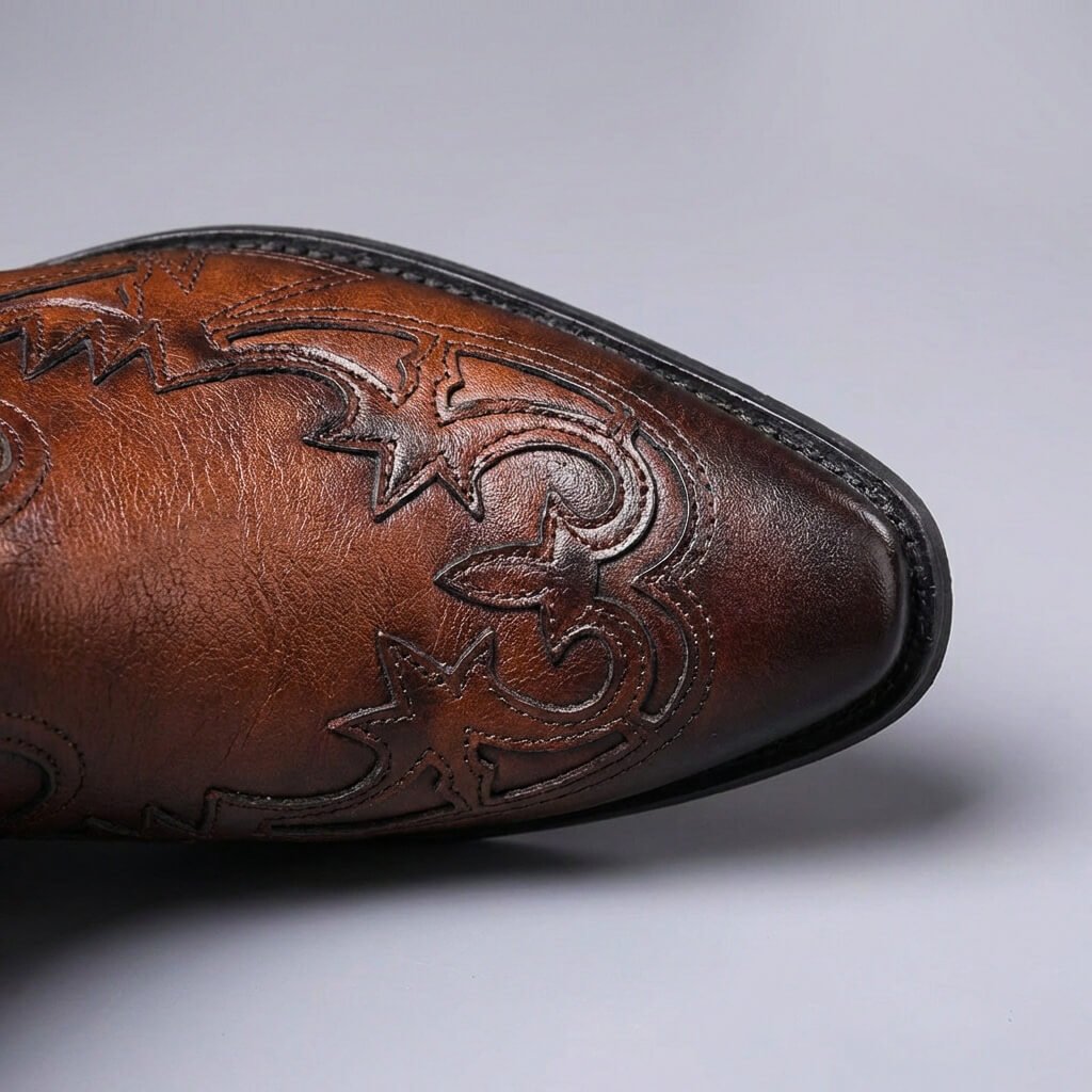 Hawkins | Mens Italian Leather Vintage Boots | Cushioned Insoles, Slip-Resistant Outsole | Cognac Brown, Black US 6-14.5