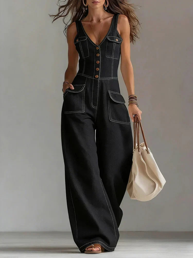 Sofia | Relaxed Fit Denim Jumpsuit