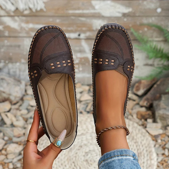Women's Ballet Flats with Padded Insole | Breathable Upper and Non Slip Rubber Sole, Light Build | Size 5.5-10, 4 Colors