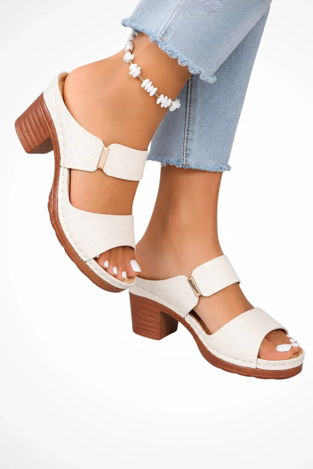 Danielle | Women's Orthopedic Block Heel Platform Sandals with Ankle Strap