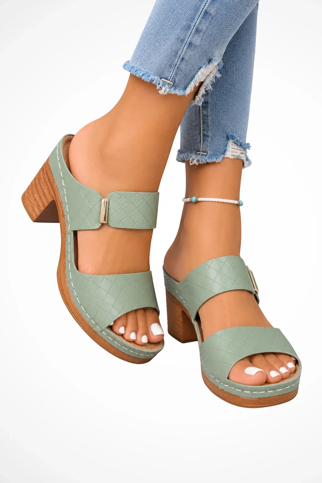 Danielle | Women's Orthopedic Block Heel Platform Sandals with Ankle Strap