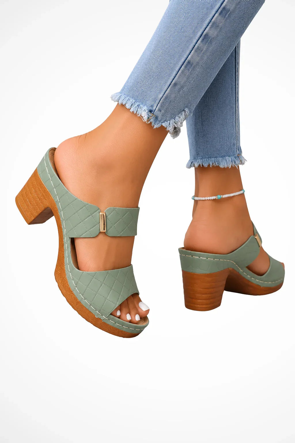 Danielle | Women's Orthopedic Block Heel Platform Sandals with Ankle Strap