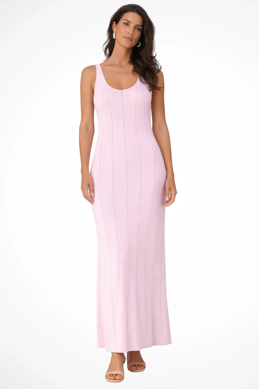 Daphne | V-Neck Knit Evening Maxi Dress