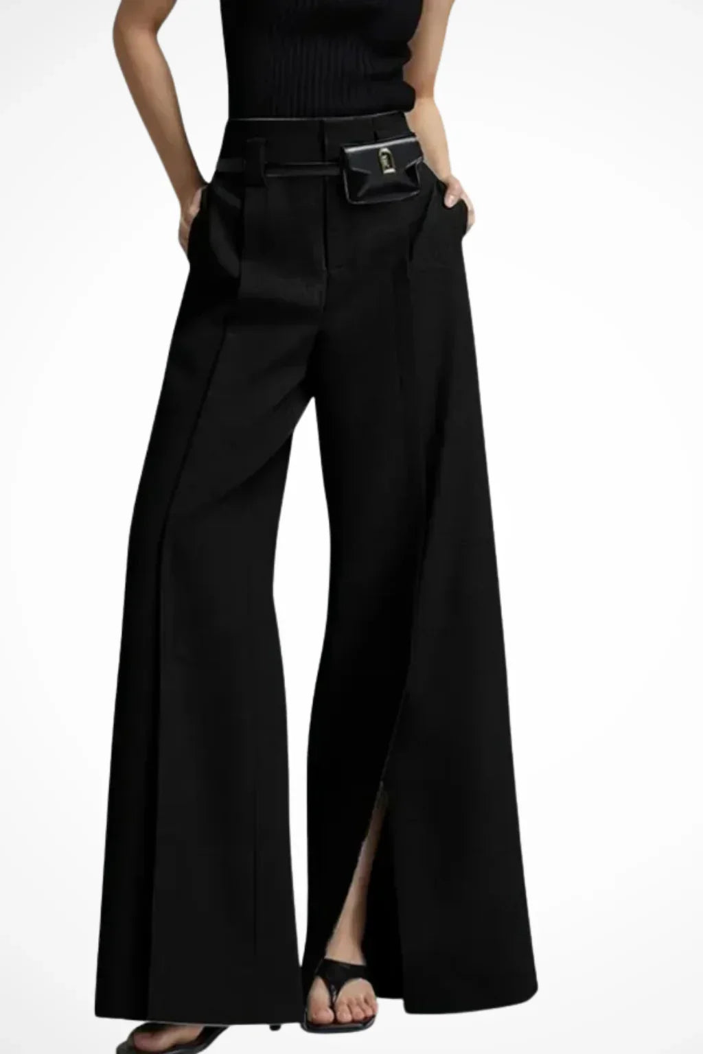 Daphne | Women's Wide Leg Pleated Trouser with Side Pockets