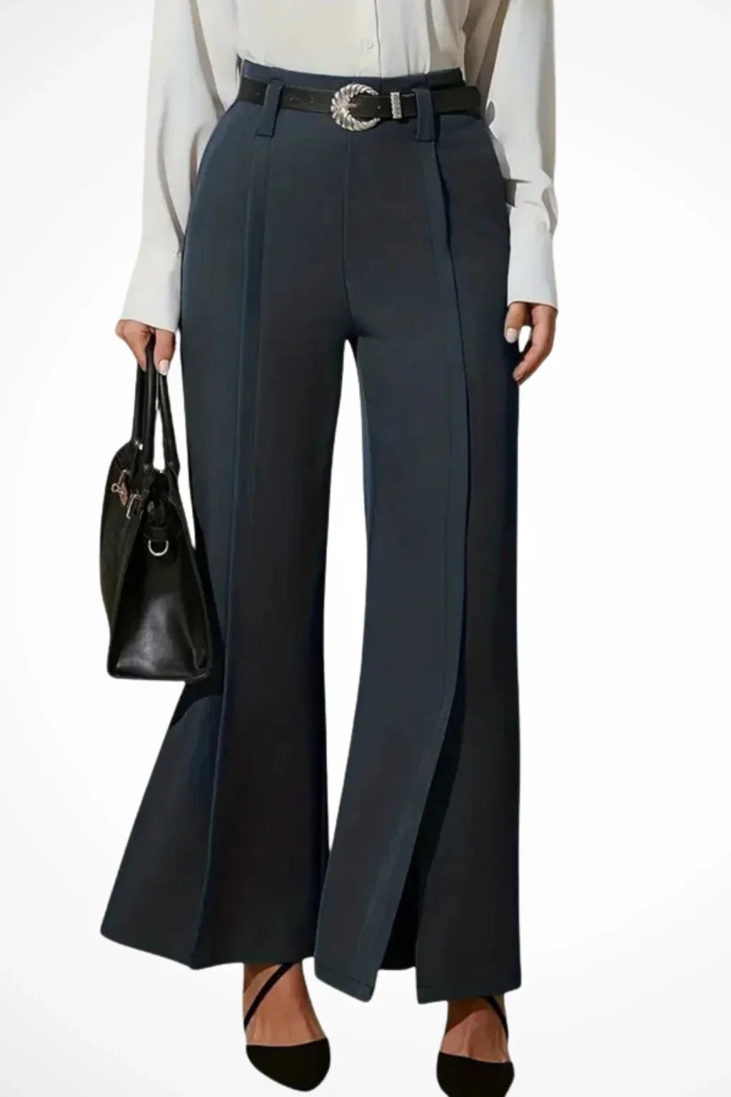 Daphne | Women's Wide Leg Pleated Trouser with Side Pockets