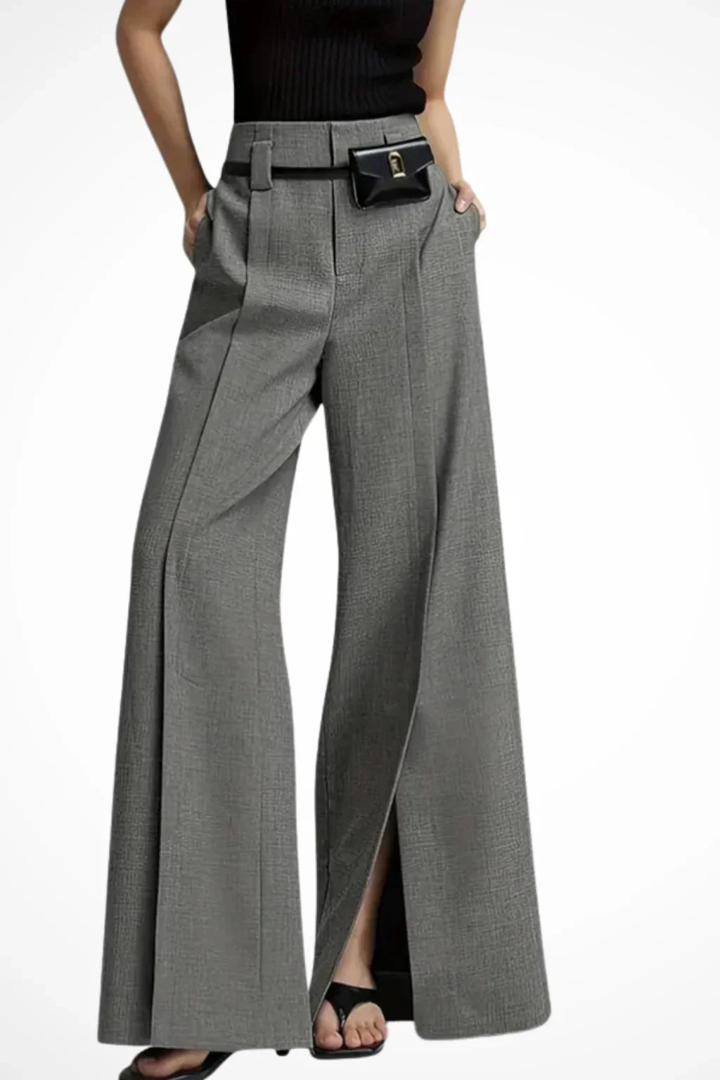 Daphne | Women's Wide Leg Pleated Trouser with Side Pockets