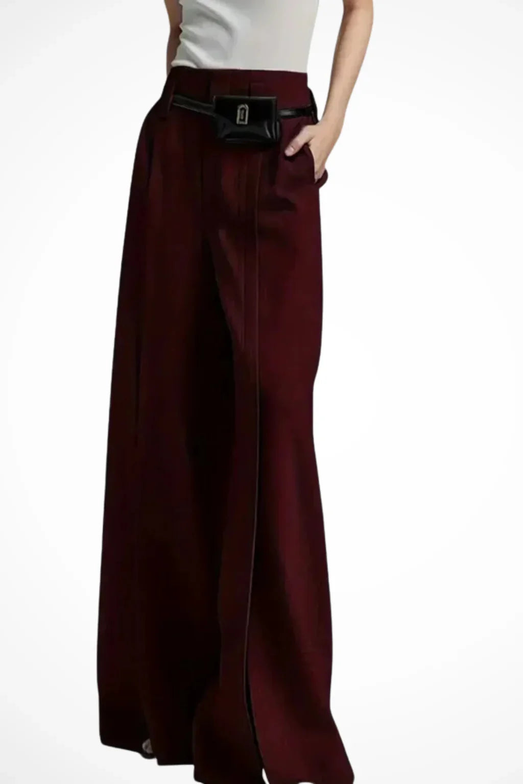 Daphne | Women's Wide Leg Pleated Trouser with Side Pockets