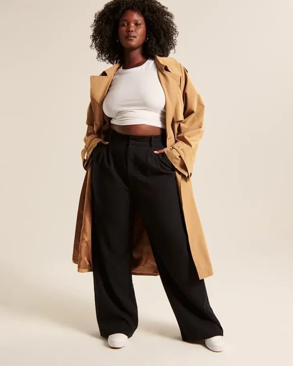 Women's Fitted Flared Pants – High Rise Flare Leg Dress Trousers