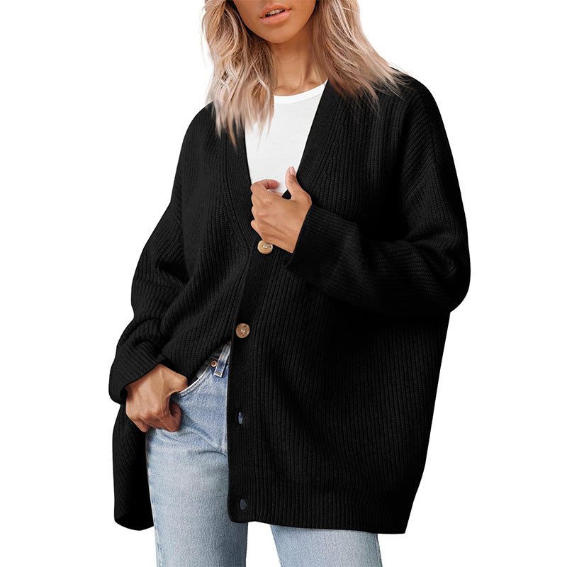 Dilys | Oversized Long Cardigan with Button-Front for Women