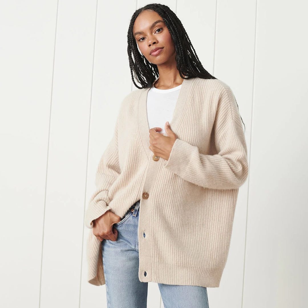 Dilys | Oversized Long Cardigan with Button-Front for Women