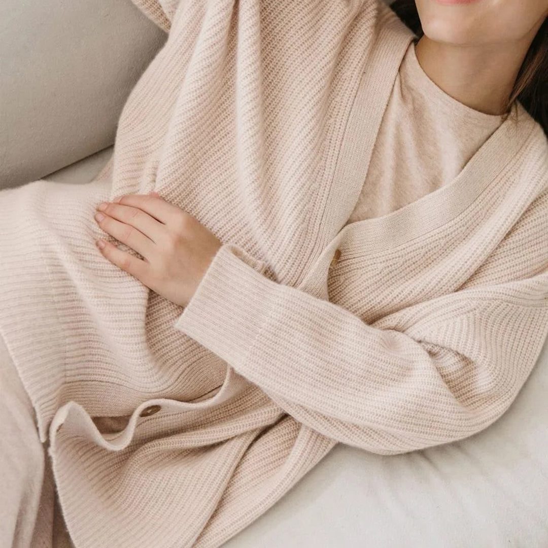 Dilys | Oversized Long Cardigan with Button-Front for Women
