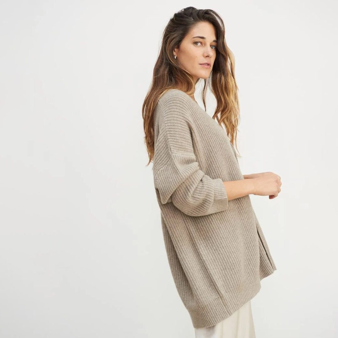 Dilys | Oversized Long Cardigan with Button-Front for Women