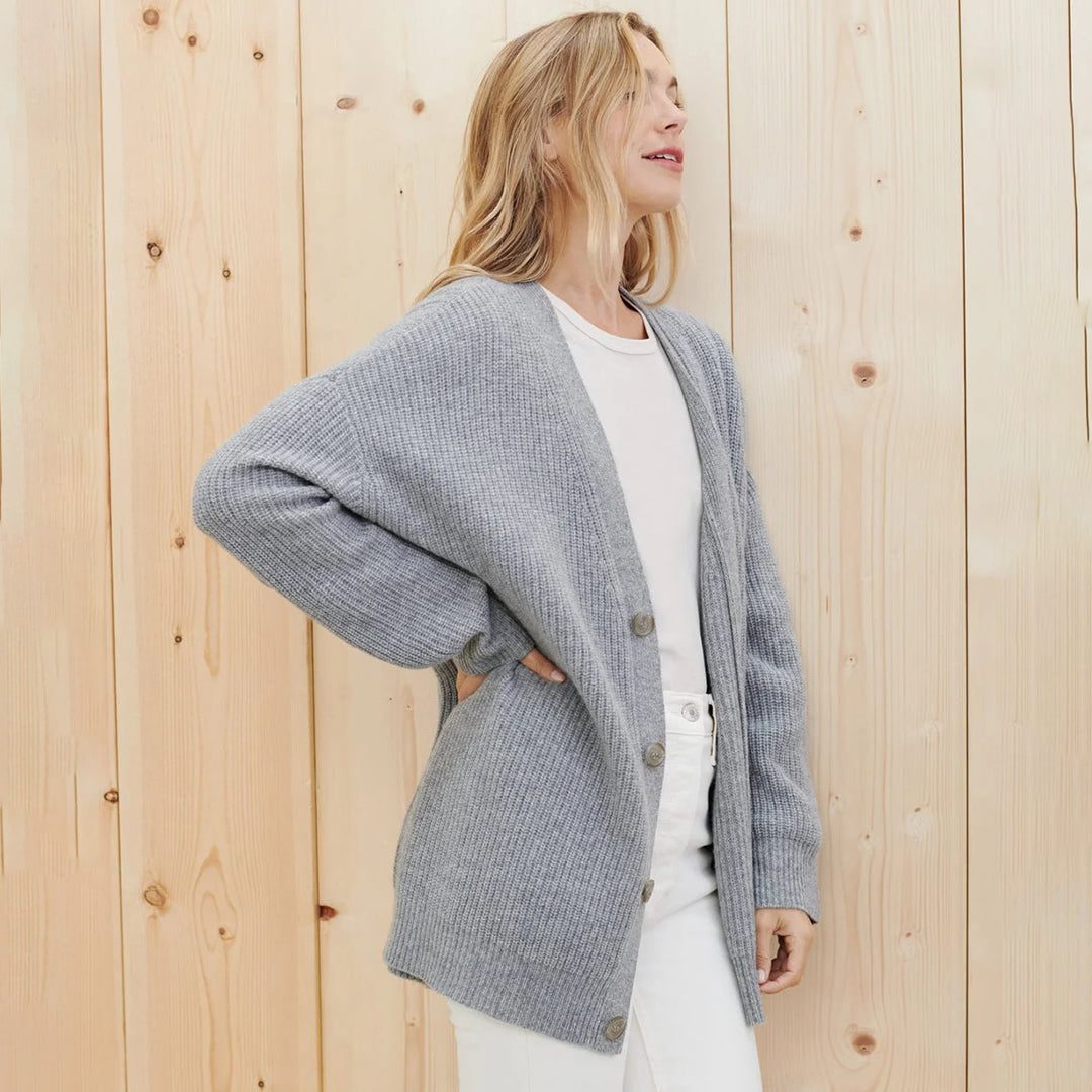 Dilys | Oversized Long Cardigan with Button-Front for Women