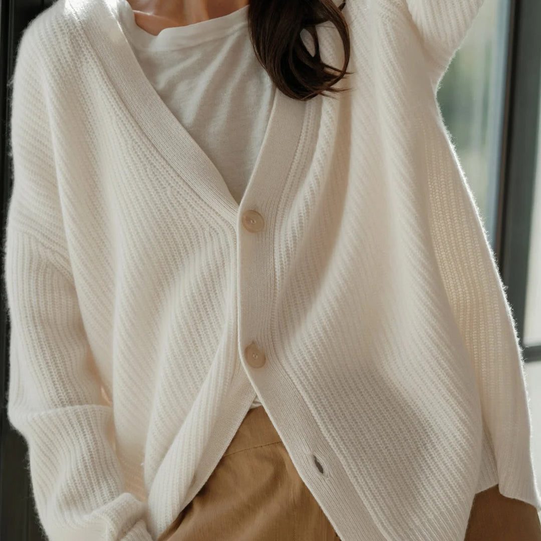Dilys | Oversized Long Cardigan with Button-Front for Women