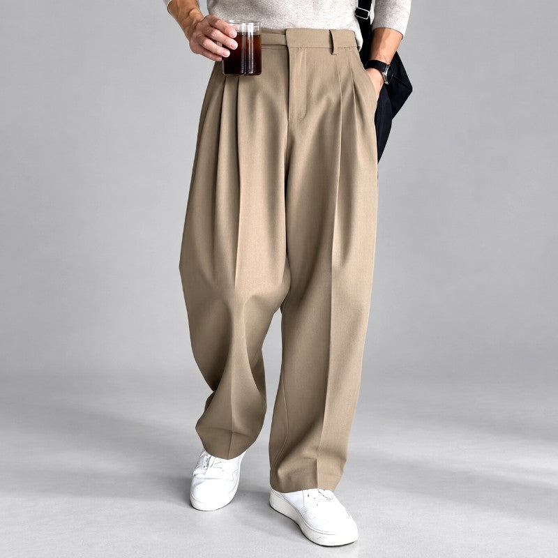 Donavan - Men’s Pleated Wide Leg Relaxed Fit Pants