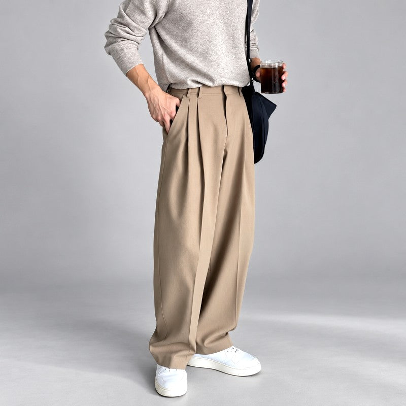 Donavan - Men’s Pleated Wide Leg Relaxed Fit Pants