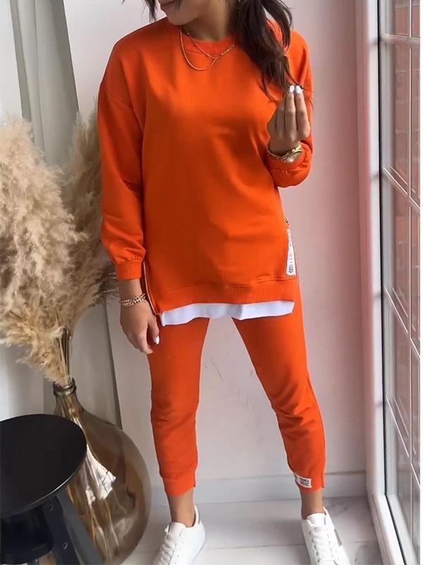 Women's Long Sleeve Sweatshirt Jogger Set, Crew Neck