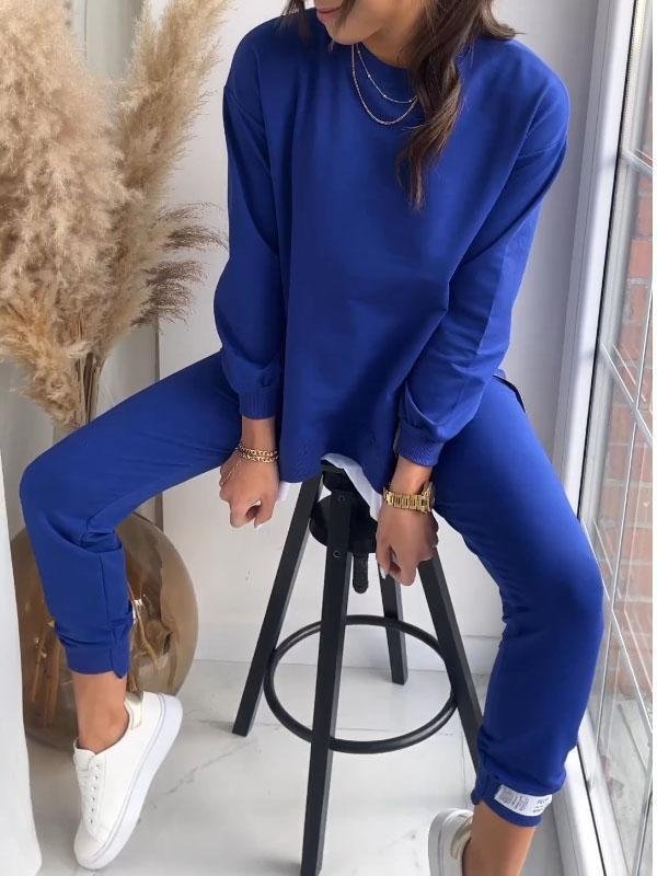 Women's Long Sleeve Sweatshirt Jogger Set, Crew Neck