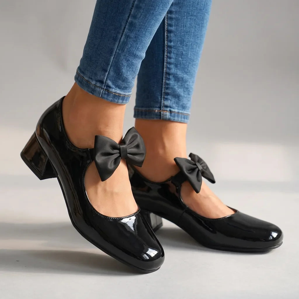 Doris | Women's Bow-Tie Mary Jane Heels