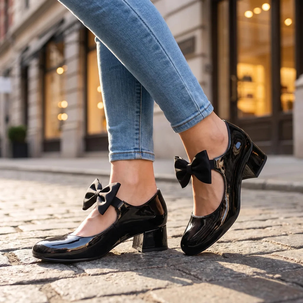Doris | Women's Bow-Tie Mary Jane Heels