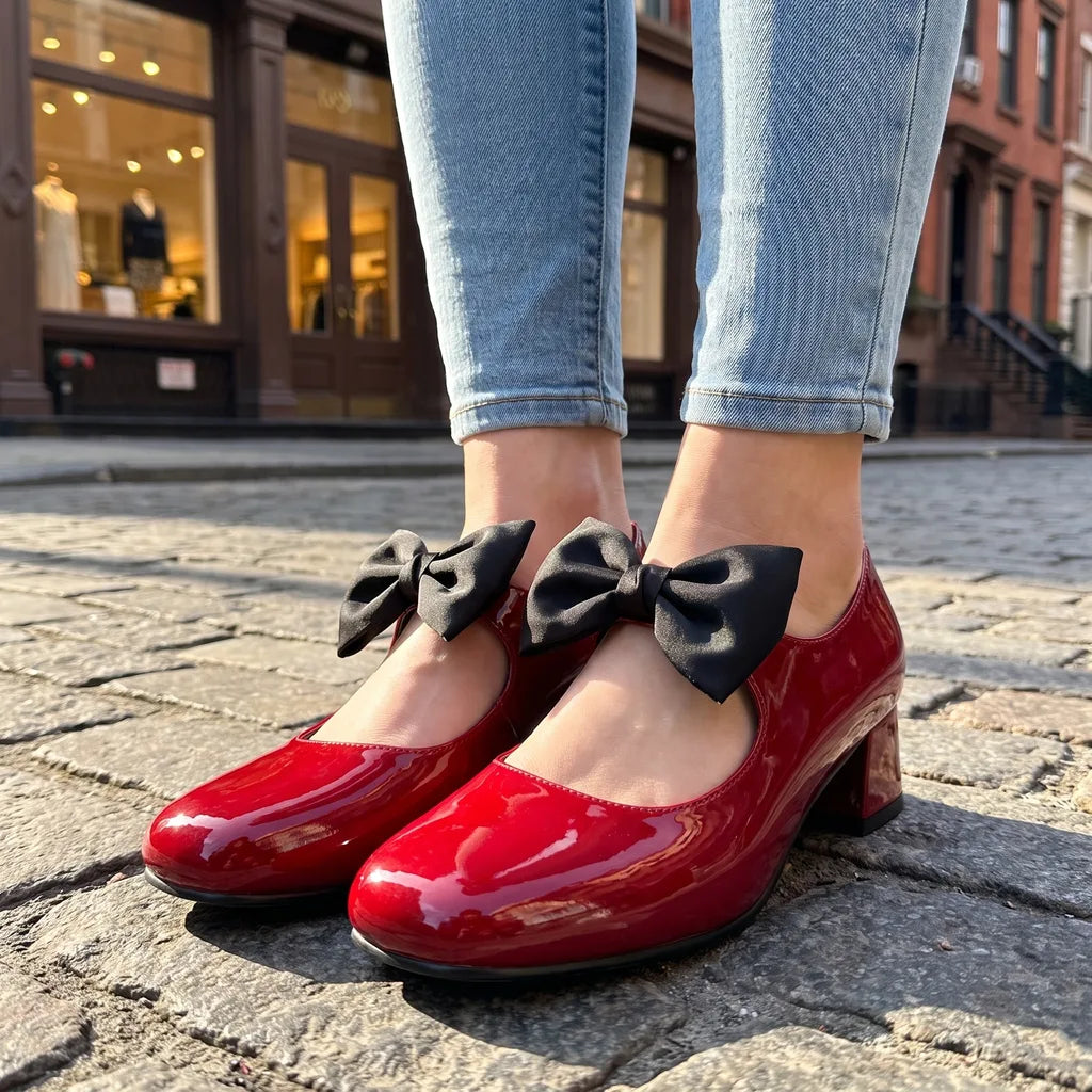 Doris | Women's Bow-Tie Mary Jane Heels