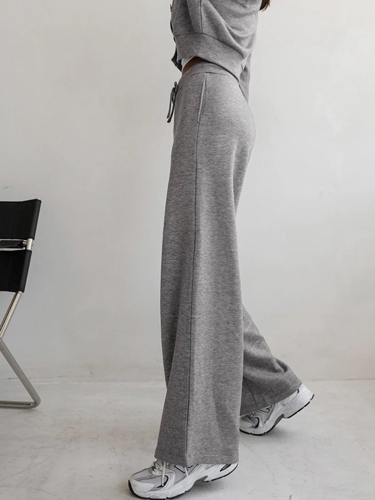 Dorothy | Women's Baggy Wide Leg Knit Lounge Pants with Drawstring Waist