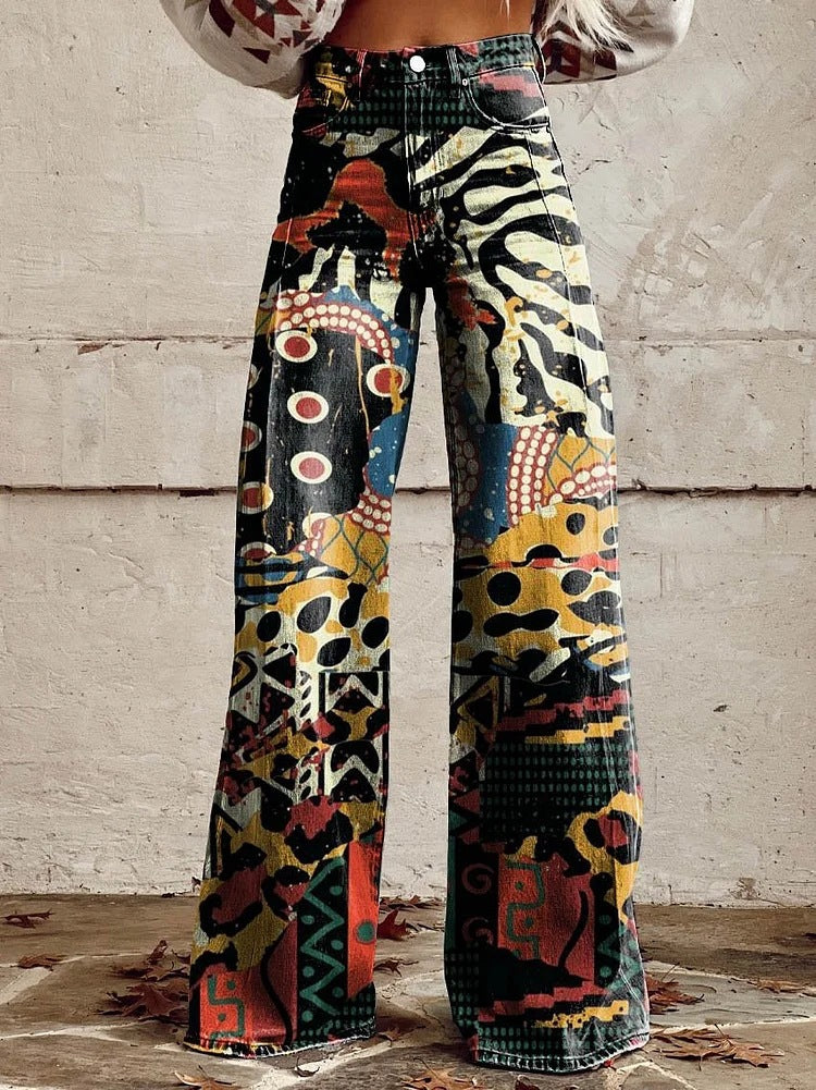 Dorothy | Women's High Waist Wide Leg Floral Print Palazzo Pants with High Waisted