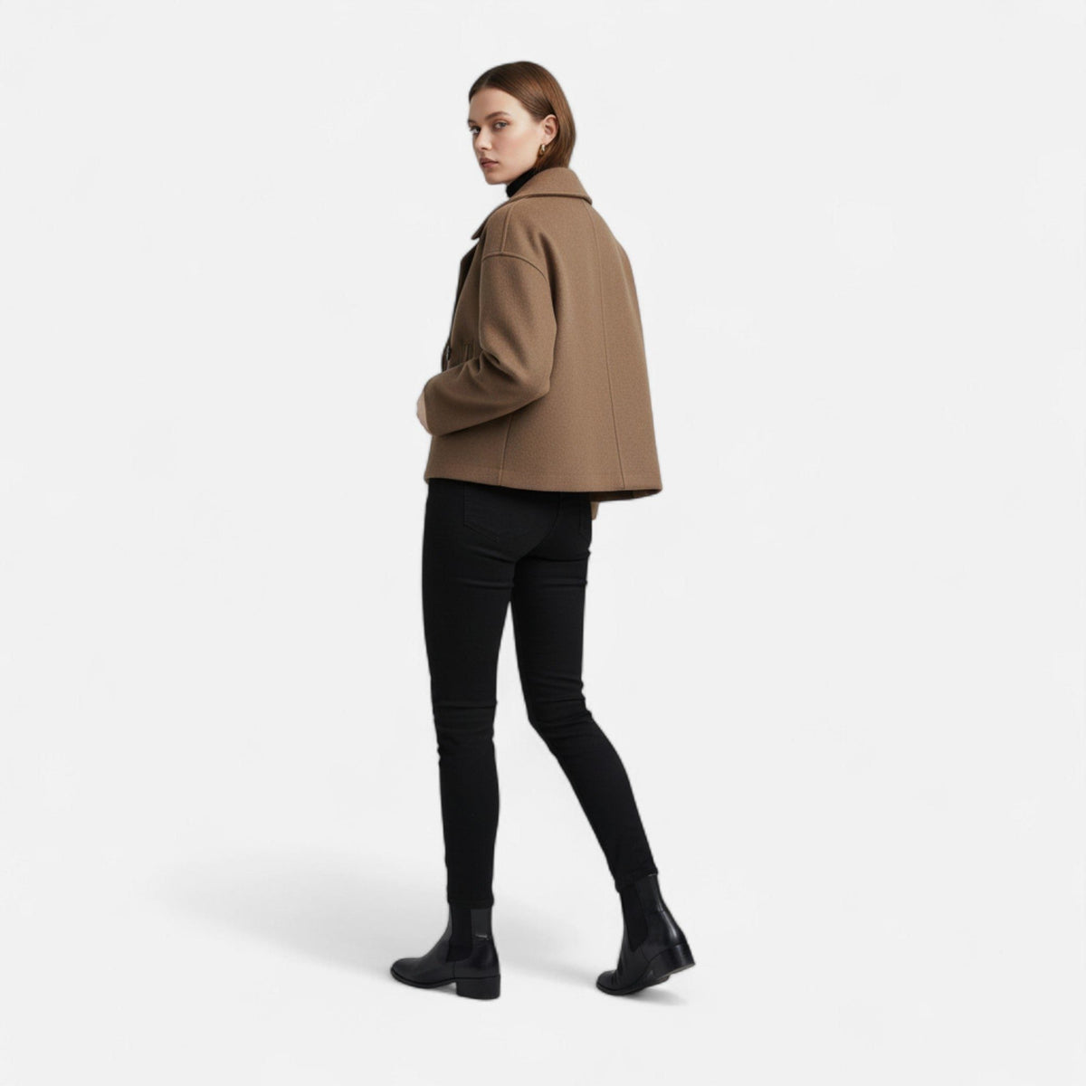 Manon | Wool Double-Breasted Peacoat for Women