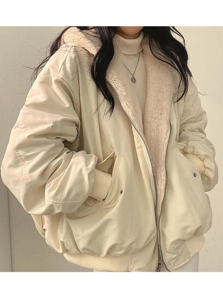 Women's Reversible Hooded Bomber Jacket, Zip Front