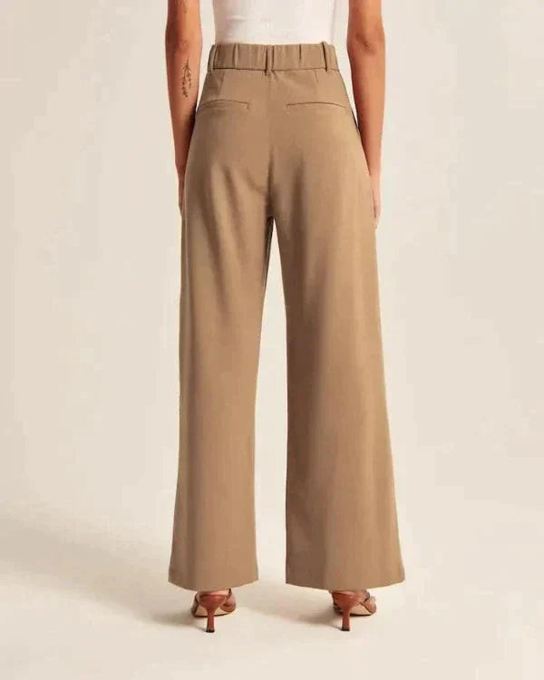 Women's Flowy Wide Leg Dress Pants – High Waist Tailored Trousers
