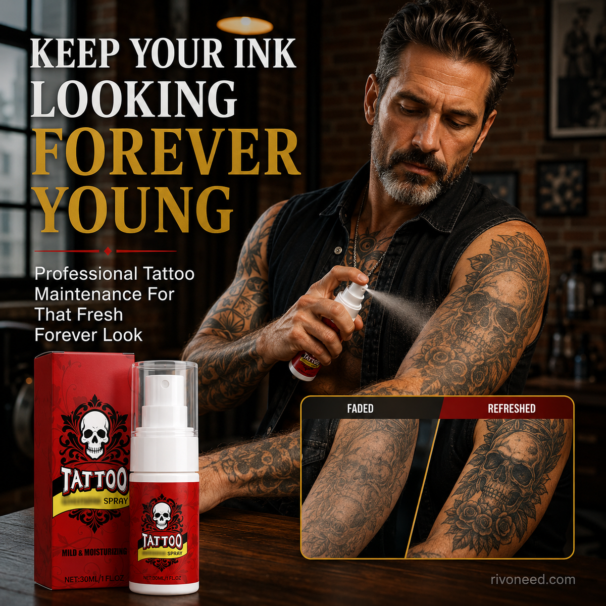 Tattoo Hydration Mist for Bold, Vibrant Ink Every Day
